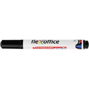 Marker za belo tablo, 2,5 mm, stožčasta konica, FLEXOFFICE WB03, črn, 12 kosov