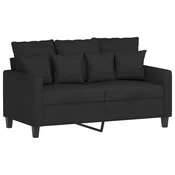 Vidaxl Dvosed črn 120 cm blago
