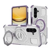 Hibridna maska Carbon Shield Pro za Samsung Galaxy A57 - purple transparent