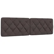 Vidaxl Blazina za vzglavje temno rjava 160 cm blago