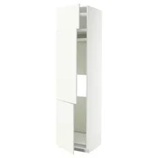 METOD Visoka omara za hlad/zamrz+3 vrata, bela/Vallstena bela, 60x60x240 cm