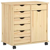 Vidaxl Gležnji kabinet Rjava 63,5 x 39 x 65,5 cm Masivno borovo les