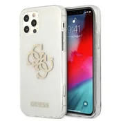 Guess Etui Guess Glitter 4G Big Logo za iPhone 12 Pro Max - prozorno