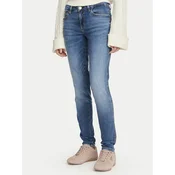 Guess Jeans hlače W6YAJ2 D1583 Modra Shaping Fit