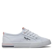 Tenis superge Pepe Jeans Brady Basic G PGS30604 Bela