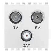 VIMAR EIKON TV-FM-SAT JEDNOS.3 IZLAZA 2M TV/SAT BIJELI VI20303.B