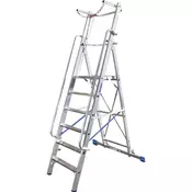 Krause Aluminijasta samostoječa lestev, delovna višina (maks.): 4.8 m Krause Stabilo® Professional 127563 srebrne barve 27.5 kg
