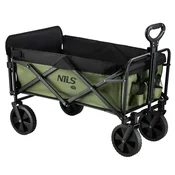 Northix Zložljiv vagon, zelen, prostornina 150 L