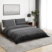 Vidaxl vidaXL Posteljnina, temno siva, 260x220 cm, bombaž