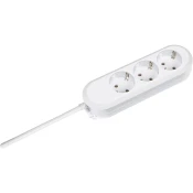 Bachmann Electric Letva s utičnicama bez prekidača 3-struka bijela sa zaštitnim kontaktom Bachmann Electric