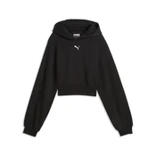 PUMA Essentials Relaxed Cropped Balloon Sleeve Hoodie Youth, Shop, Black, 13-14Y