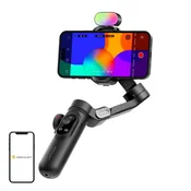 Aochuan Pametni stabilizator za telefon X Pro z RGB osvetlitvijo (črn)