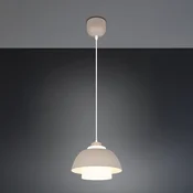 Reality Leuchten Visoka svetilka Tilos, bež, O 30 cm, kovina/steklo, E27 - Dnevna soba/jedilnica - Sodobni - bež, bela