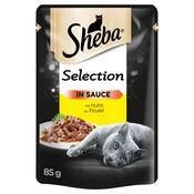 10 + 2 besplatno! 12 x 85 g Sheba vrecice -  Selection in Sauce s piletinom