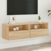 Zidni TV ormaric boja hrasta 100 x 30 x 30 cm konstruirano drvo