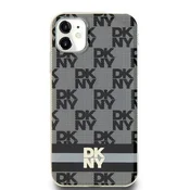 DKNY Etui DKNY IML Checkered Mono Pattern & Printed Stripes MagSafe za iPhone 11/Xr - črno