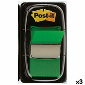 slomart lepljive beležke post-it index 25 x 43 mm zelena (3 kosov)