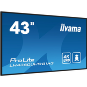 iiyama ProLite LH4360UHS-B1AG 108cm (42,5”) 4K Digital Signage Monitor HDMI/VGA