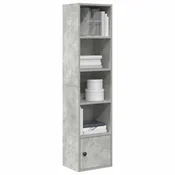 Regal za knjige boja betona 31x24x127 cm konstruirano drvo