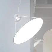 Luceplan Amisol LED viseča svetilka O 75cm opalno bela - Dnevna soba/jedilnica - Dizajn - Plastika
