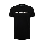 Majica kratkih rukava Karl Lagerfeld za muškarce, boja: crna, s tiskom, 542221.755053