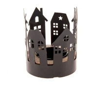 Kovinski svečnik z božičnim motivom Houses – Dakls