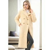 Z9775 DEWBERRY WOMENS COAT/BEIGE