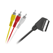 CABLETECH SCART(OUT) kabel - RCA 3x(IN), 1,5m
