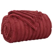 Vidaxl Odeja Bordeaux rdeča 200 x 150 cm Flis