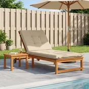 vidaXL Blazina za ležalnik GEMERT 100% poliester Krem 190 x 80 x 9 cm