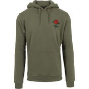 Mens Rose Hoody Olive Sweatshirt