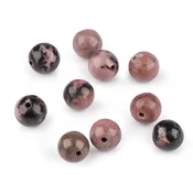 Rodonit temen, mineralne kroglice O8 mm - rodonit (10 kosov)