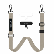 Tech-Protect Rope Crossbody vrvica za mobitelni telefon, bež
