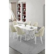 Hanah Home Trpezarijski set, 7 komada, Svetlozeleni