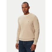 Tommy Hilfiger Pulover Essential MW0MW36347 Svetlo bež Regular Fit