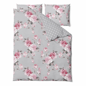 Siva pamucna posteljina za bracni krevet Bonami Selection Belle, 200 x 220 cm