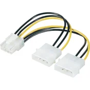 Renkforce Tokovni Y-kabel [2x IDE-tokovni vtič4pol. - 1x PCIe-vtič 8pol.] 0.15 m rumena-črna renkforce