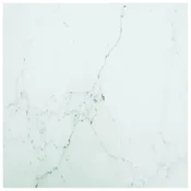 Vidaxl Mizna plošča bela 70x70 cm 6 mm kaljeno steklo z marmorjem