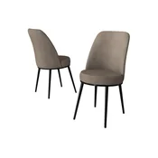 Hanah Home set trpezarijskih stolica Jaxe 4 kom, kapucino tkanina Babyface, crne metalne noge