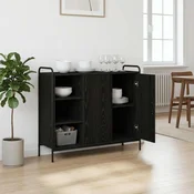 vidaXL Strani šal Črni hrast 97 x 33 x 81 cm Inženirski les