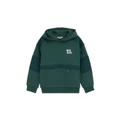 WE Fashion Majica zelena/temno zelena/bela