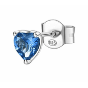 Brosway Srebrni enojni uhani Heart Fancy Freedom Blue FFB88