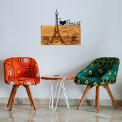 Wallity Zidna dekoracija I Love You Paris, 58 x 54 cm, Crna