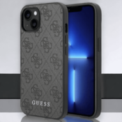 Guess Ovitek Guess grey za iPhone 14 Plus/ 15 Plus (GUHCP14MG4GFGR)