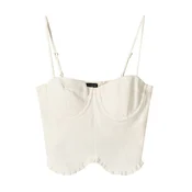 Bershka Top volneno bela