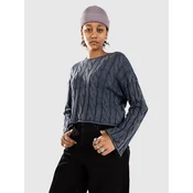 Vans Mila Cable Knit Crop Pullover parisian night