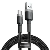 BASEUS Cafule 3A USB na USB-C kabel 1m (sivo-crni)