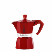 BIALETTI Bialetti Moka Express Zimska Pravljica 3TZ, rdeče-srebrna, kapaciteta 0,14 L, moka aparat za pripravo kave