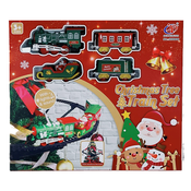Novogodišnji vozic sa Deda Mrazom,šinama za jelku sa svetlom i zvukom 451302