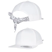 Bandana Tie Snapback wht/wht